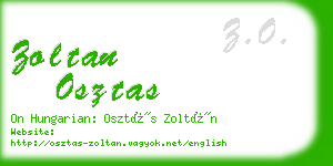 zoltan osztas business card